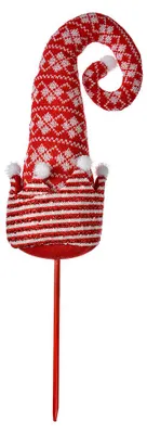 Imagen del producto de Clayre & Eef, decoración navideña, gorro de Navidad, 54 cm, rojo, tejido