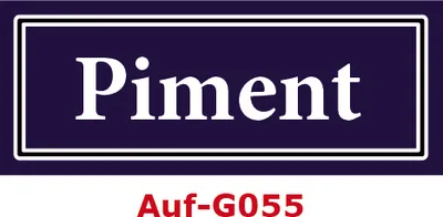 Produktbild von 2 Stück Gewürzaufkleber Piment 40x16mm Gewürzetiketten Sticker Lebensmittel (Auf-G055)