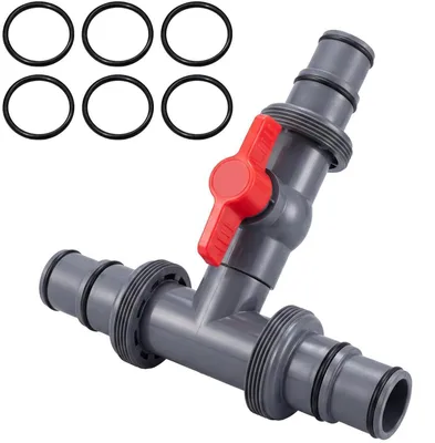 Immagine prodotto di Raccordo a tre vie per tubi di piscina, diametro 32/38 mm, in plastica