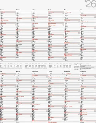 Image de 2026 Rido Calendrier à affiches vertical 700×900 mm