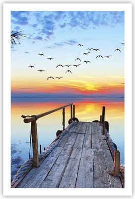 Produktbild von Poster - Poster ohne Rahmen - Brücke See - 61x91,5 cm - Wand Bild - Wanddeko - Wandbilder - Kunstposter - Wandposter - Bilder - Kunstdruck - Wanddekoration - Wandbild - P2XPA61x91-3818