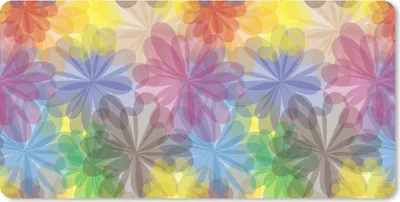 Produktbild von MuchoWow® Mauspad Mousepad Regenbogen - Blumen - Abstrakt - Muster 60x30 cm - Mousepads - Maus Mat - Pad - Mausunterlage - Nachhaltig