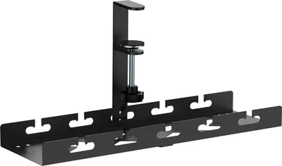 Produktbild von Kabelkanal und Steckdosenhalter Organizer - Kabelmanagement - 1 Stück - Schwarz - 40 cm