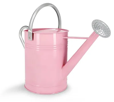 Gießkanne 6,5 l, rosa, galvanisierter Stahl, abnehmbarer Ausguss