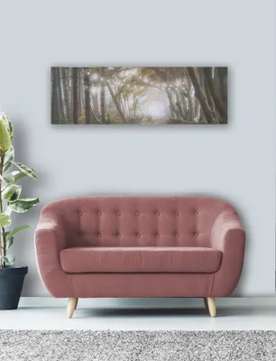 Produktbild von LED-Leinwand Bild Wanddeko Wohnzimmer Schlafzimmer Leuchtbild Waldspaziergang 30 x 90 cm