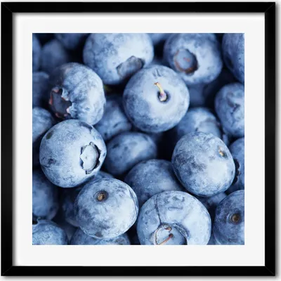Produktbild von Bild - 50 cm x 50 cm - MDF - Rahmen, Wandkunst - Blaubeeren