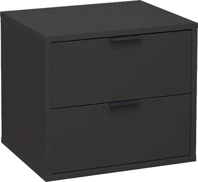 Produktbild von Nachttisch - Anthrazit matt lackiert - B 51 cm - 2 Schubladen