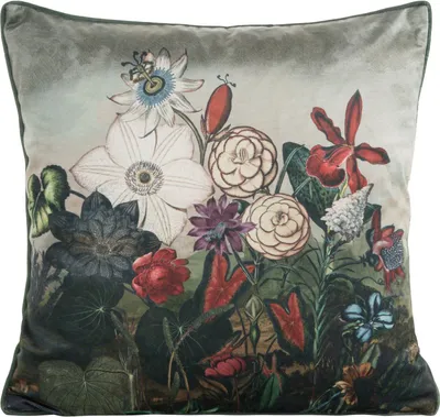 Produktbild von Dekorativer Kissenbezug Sofakissen VELVET 106 45x45 grün rot