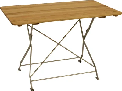 Produktbild von DEGAMO Gartentisch Biergartentisch Klapptisch BAD TÖLZ 70x110cm rechteckig, Flachstahl verzinkt + Holz Robinie, klappbar