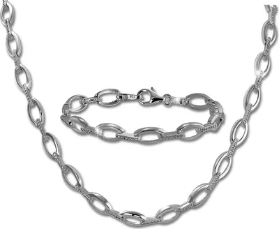 Produktbild von SilberDream Zirkonia Schmuck-Set Collier Armband 925er Silber Damen SDS449W