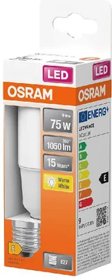Produktbild von Osram STAR, 9 W, 75 W, E27, 1050 lm, 15000 h, Warmweiß