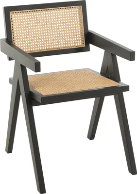 Produktbild von Designstuhl aus Holz und Rattan