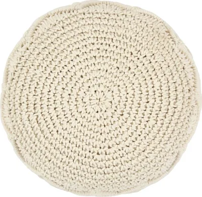 Image de vidaXL Pouf en macramé fait main 45 x 30 cm coton