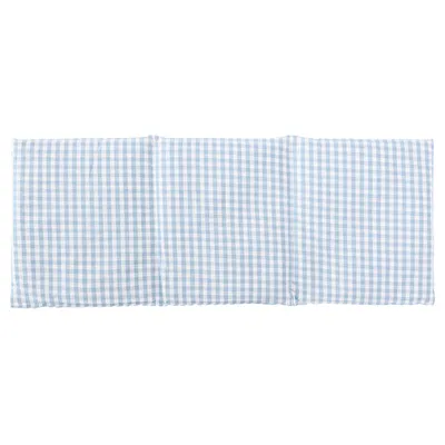 Produktbild von Rapssamenkissen 20x50cm 3-Kammer - Bio-Stoff hellblau-weiß - Wärmekissen und Kältekissen - Körnerkissen