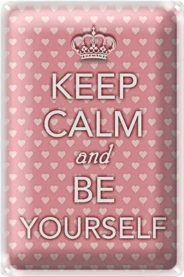 Produktbild von Blechschild Spruch 20x30cm Keep Calm and be yourself