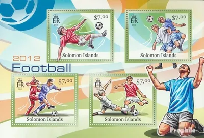 Produktbild von Briefmarken Salomoninseln 2013 Mi 1666-1669 Kleinbogen (kompl. Ausg.) postfrisch Fußball 2012