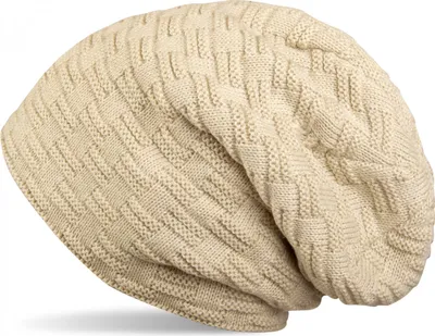 Produktbild von styleBREAKER Feinstrick Longbeanie Mütze mit Flecht Muster und warmem Fleece Innenfutter | Winter Strickmütze Uni elastisch weich bequem warm