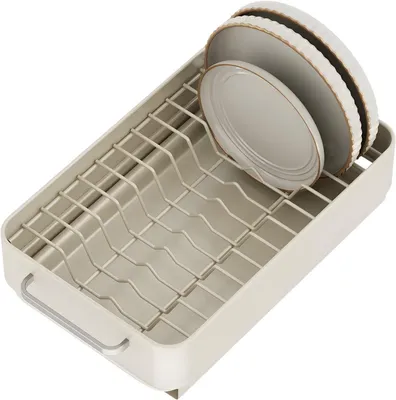 Imagen del producto de Cesta extensible para escurrir platos, organizador para armario de cocina – rejilla para escurrir vajilla y estante para cajones para fregadero – modelo C