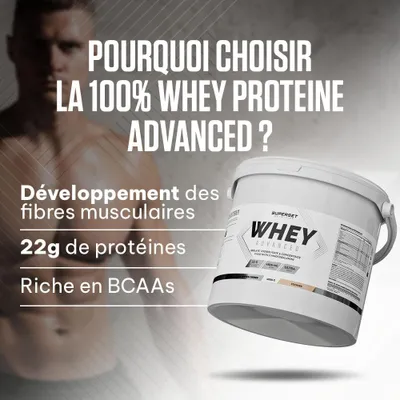 Image de Whey protéine - Superset Nutrition - 100% WHEY PROTEINE ADVANCED (4KG) - Saveur Nutella