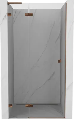 Produktbild von Mexen Lunar L Duschdrehtür links 80 cm, transparent, Roségold - 834L-080-000-60-00-L