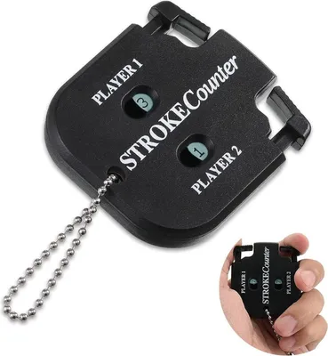 Image de Jumada – Compteur de scores de golf – Compteur de coups – Compteur manuel – Équipement d'entraînement de golf – Accessoires de golf – Pour 2 joueurs – Noir