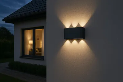 Immagine prodotto di Braytron Applique a LED da esterno antracite, faretto 6x1W, applique da esterno UP&Down, CCT 3 in 1, IP65