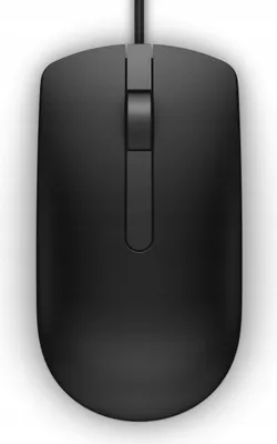 Immagine prodotto di DELL MS116, ambidestro, ottico, USB Type-A, 1000 DPI, nero