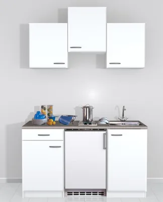 Produktbild von Singleküche mit E-Geräten - 150 cm breit - Weiß – Witus
