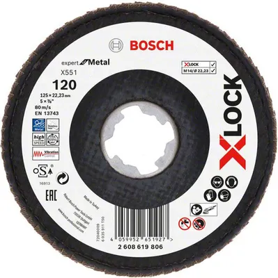 Immagine prodotto di Disco lamellare Bosch X551 125mmG120