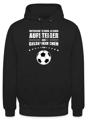 Produktbild von Spreadshirt Schalke Fans Aufsteiger Aus Gelsenkirchen Uni Hoodie, XXL, Schwarz