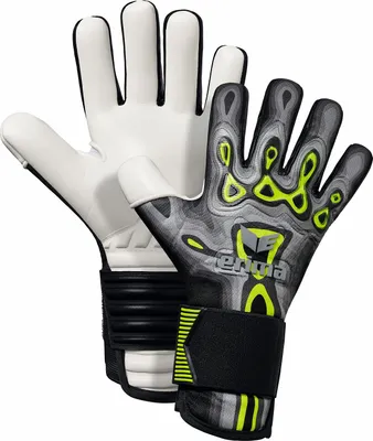 Produktbild von erima Flex-Ray Match Torwarthandschuhe schwarz/lime 7.5