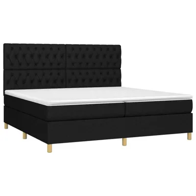 Produktbild von vidaXL Boxspringbett mit Matratze Schwarz 200x200 cm Stoff