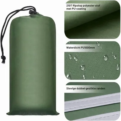 Immagine prodotto di Telo da tenda - Oxford 210D - Impermeabile - 180 x 220 cm - Con borsa da trasporto