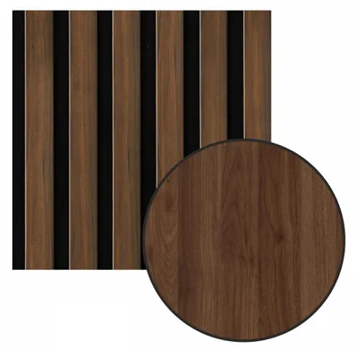 Zdjęcie produktu dla Lamele na filcu 120x30 Ścienne Panele Akustyczne Orzech Columbia Brąz 6L