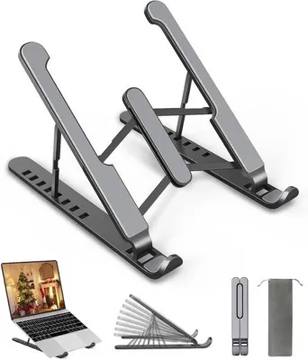 Produktbild von Famanu Laptopständer verstellbar 8 Stufen faltbar geeignet für Laptops bis 15,6 Zoll