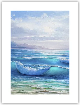 Produktbild von Poster - Poster ohne Rahmen - Meer Welle Möwe - 30x40 cm - Wand Bild - Wanddeko - Wandbilder - Kunstposter - Wandposter - Bilder - Kunstdruck - Wanddekoration - Wandbild - P2XPA30x40-4033