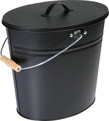 Produktbild von Popelník, černý, 15 l, s víkem