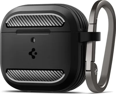 Produktbild von Spigen Rugged Armor, Hülle, Silikon, Thermoplastische Polyurethane (TPU), 31,1 g, Schwarz