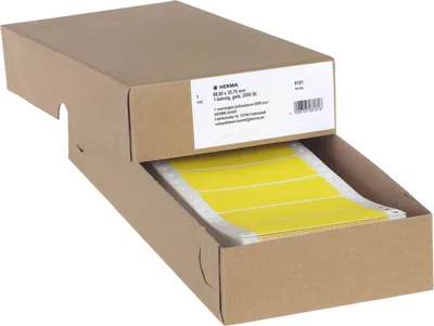 Produktbild von Computeretiketten endlos 88,9x35,7mm gelb 1-bahnig VE=12x2000 Stück