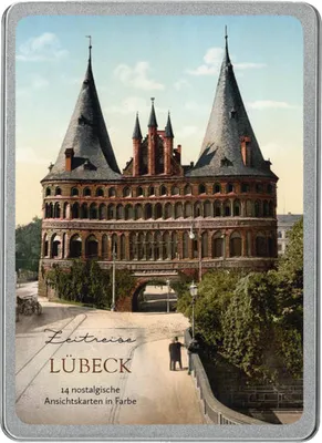 Zdjęcie produktu dla Lübeck Postkartenbuch: Historische Aufnahmen 1890-1900 im Original Photochrom-Verfahren