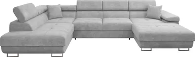 Produktbild von MIRJAN24 Wohnlandschaft Torezio Bis, Stilvoll Eckcouch mit Bettkasten und Schlaffunktion, Einstellbare Kopfstützen, 346x203x70-90 cm (Farbe: Lumo 65, Seite: Links)