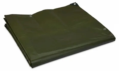 Image de Bâche Relaxdays 200 g/m², 4 x 5 m, bâche en tissu avec œillets, imperméable, résistante à la déchirure, stable aux UV, PE, bâche de jardin, verte