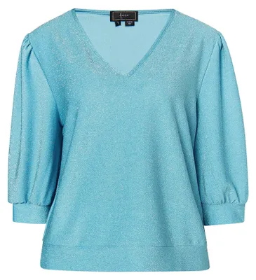 Productafbeelding van SANIKA Damen glittersjaal 19529640-SA01, aquablauw, maat S