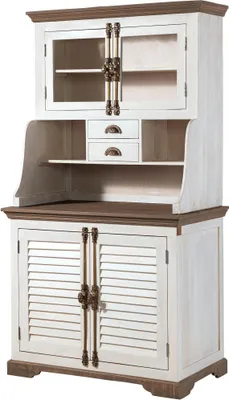 Immagine prodotto di MASSIVMOEBEL24 | Buffet TOULOUSE #104 in Legno di Mango Laccato Bianco - 106x60x196