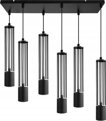 Produktbild von LED Deckenlampe Hängelampe Kronleuchter schwarz Loft elegant für Küche und Zimmer