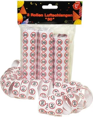 Produktbild von Trendcompany VS-205-30, Schwarz, Rot, Weiß, Junge/Mädchen, Geburtstag, 3 Stück(e)