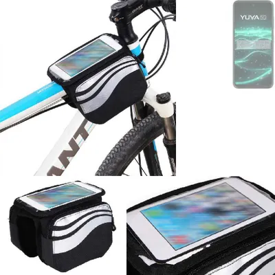 Produktbild von K-S-Trade Rahmentasche Fahrrad-Halterung kompatibel mit Lava Yuva 5G Rahmenhalterung Fahrrad Handyhalterung Fahrradtasche Handy Smartphone Halterung