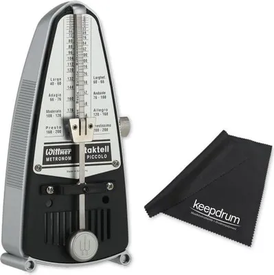 Obrázok produktu pre Wittner Metronóm 838 Taktell Piccolo mechanický strieborný s látkou