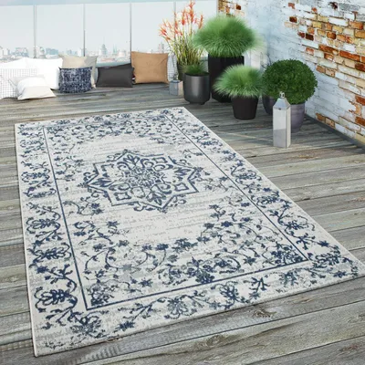 Produktbild von Outdoorteppich Für Terrasse und Balkon Mit Geometrischen Mustern Grösse 80x150 cm