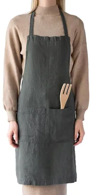 Immagine prodotto di Elzusha - Grembiule da cucina in cotone 100%, con due tasche